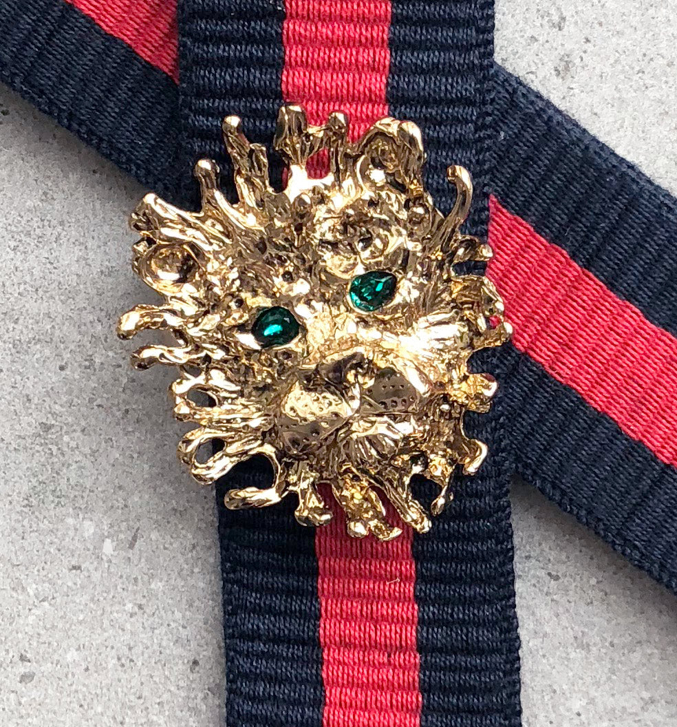 40mm Lion Pattern Watch Strap - Gold/Green & Blue/Red Color Options - Perfect for Men's Sports Watches, Casual Wear & Fashion Accessories