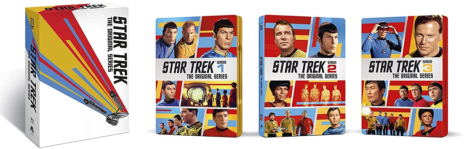 Star Trek: The Original Series - Complete Limited Edition Steelbook Blu-ray Set | Classic Sci-Fi TV Show Collection | Perfect for Trekkies & Home Theater Enthusiasts