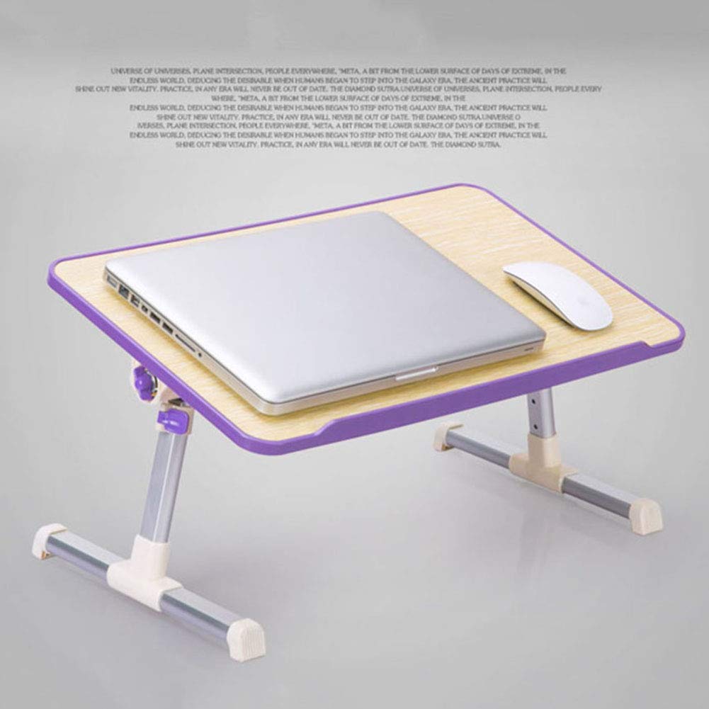 Ergonomic Laptop Stand with Cooling Fan - Adjustable Folding Computer Desk for Students, Home Office & Dorm Room - Portable Bed Tray, Breakfast Table & Book Holder (Purple) - Perfect for Studying, Working & Relaxing in Bed or on Sofa