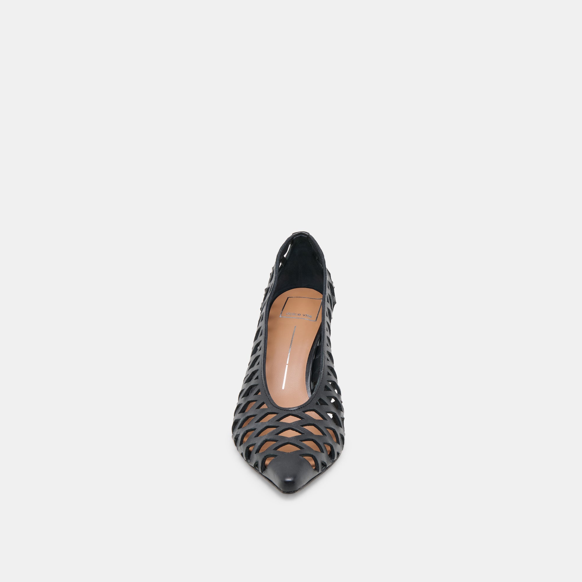 TANYA Women's Black Woven Leather High Heels - Stylish Dress Shoes for Party, Wedding & Evening Occasions