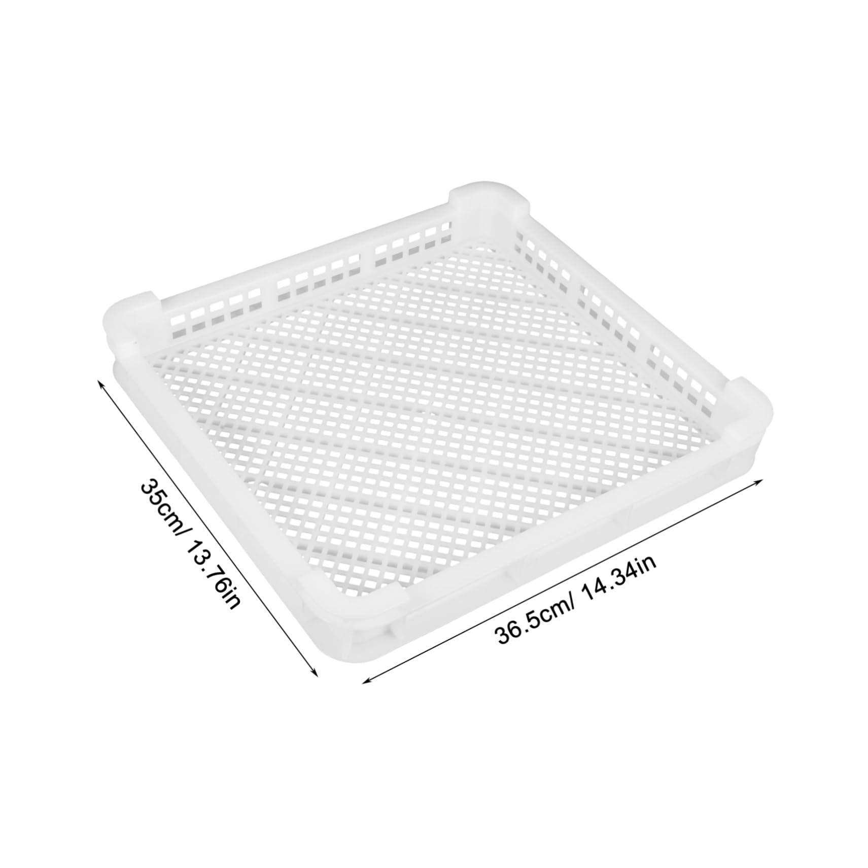 Yardwe 1-Piece Freezer Basket - White Plastic Drying Tray for Vegetables, Seafood & Pantry Storage | Fridge Organizer, Food Freezing Tray & Refrigerator Storage Solution | Perfect for Meal Prep, Freezer Organization & Kitchen Storage