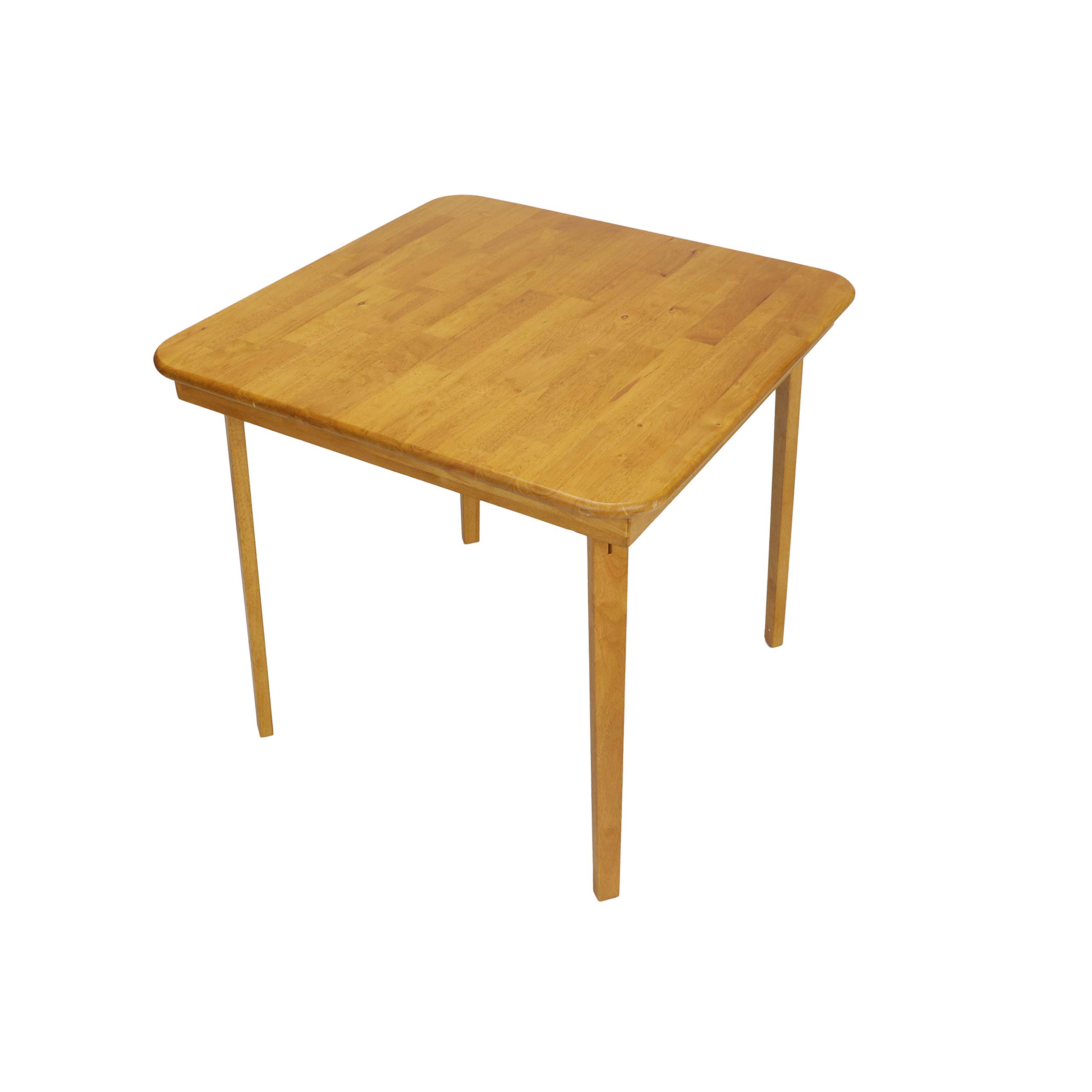 Stakmore Oak Finish Folding Card Table & 2 Arts & Crafts Chairs Set - Perfect for Game Nights, Crafting & Home Decor