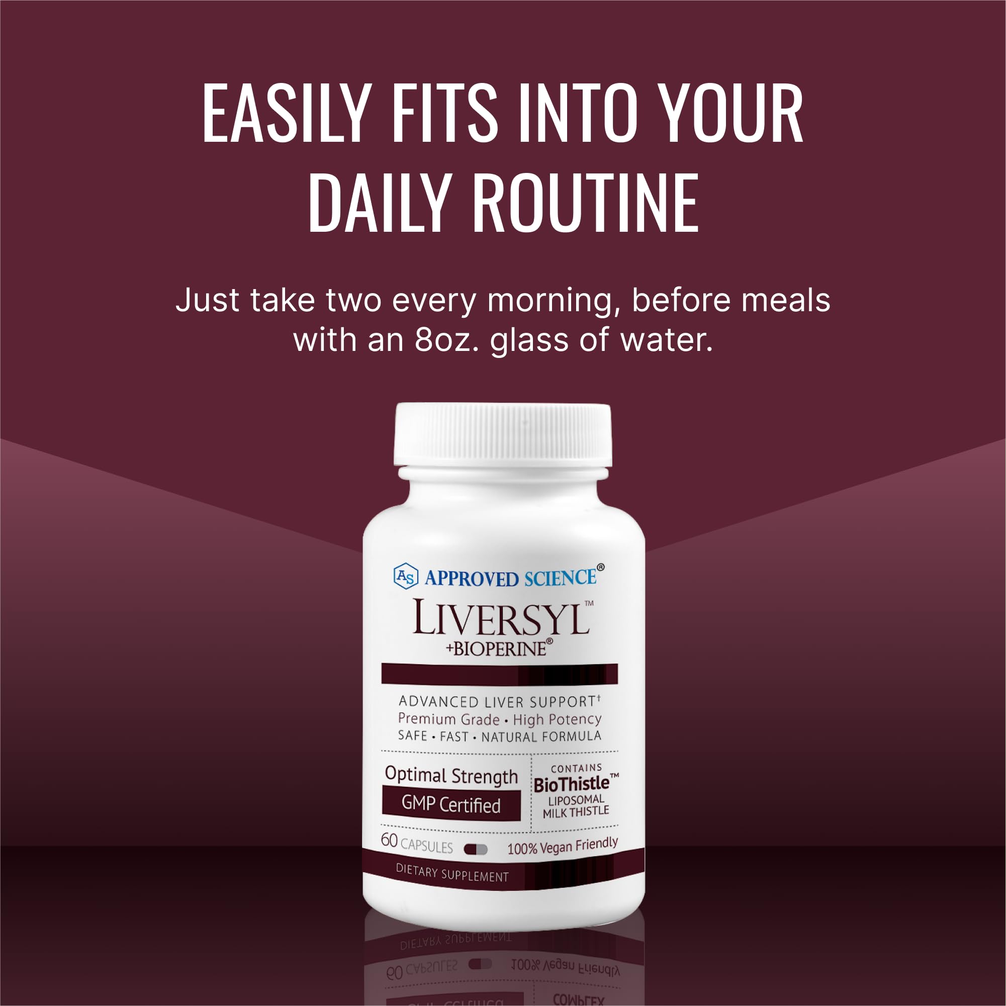 Approved Science Liversyl - Milk Thistle & Artichoke Extract with Bioperine - Vegan Liver Support Supplement - 360 Capsules (6 Month Supply) - Made in USA - Supports Liver Detox & Digestive Health