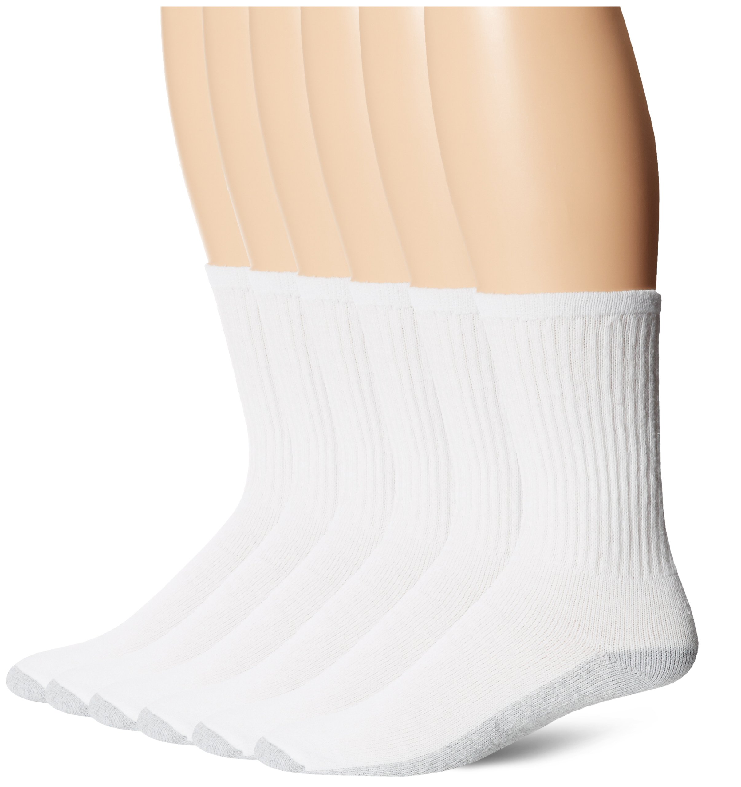 Fruit of the Loom Men's 6 Pack Cotton Crew Socks - Soft Comfortable Athletic Socks for Work, Sports & Everyday Wear