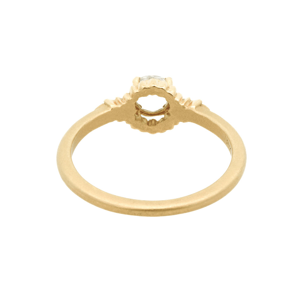 0.31ct Round Rose Cut Wood Nymph Faye Cherie Diamond Ring - Elegant Vintage Jewelry for Women, Perfect for Weddings, Anniversaries & Special Occasions