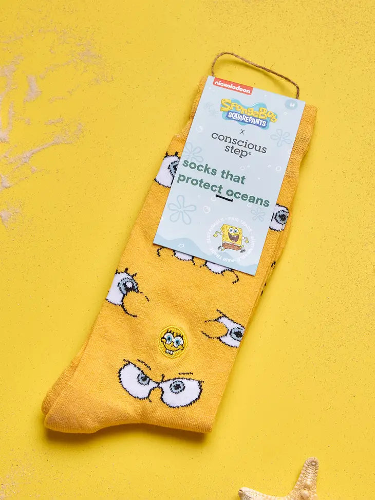 SpongeBob SquarePants Socks - Fun Cartoon Character Socks for Men Women - Eco-Friendly Ocean Conservation Socks - Perfect for Cosplay, Gifts, and Everyday Wear