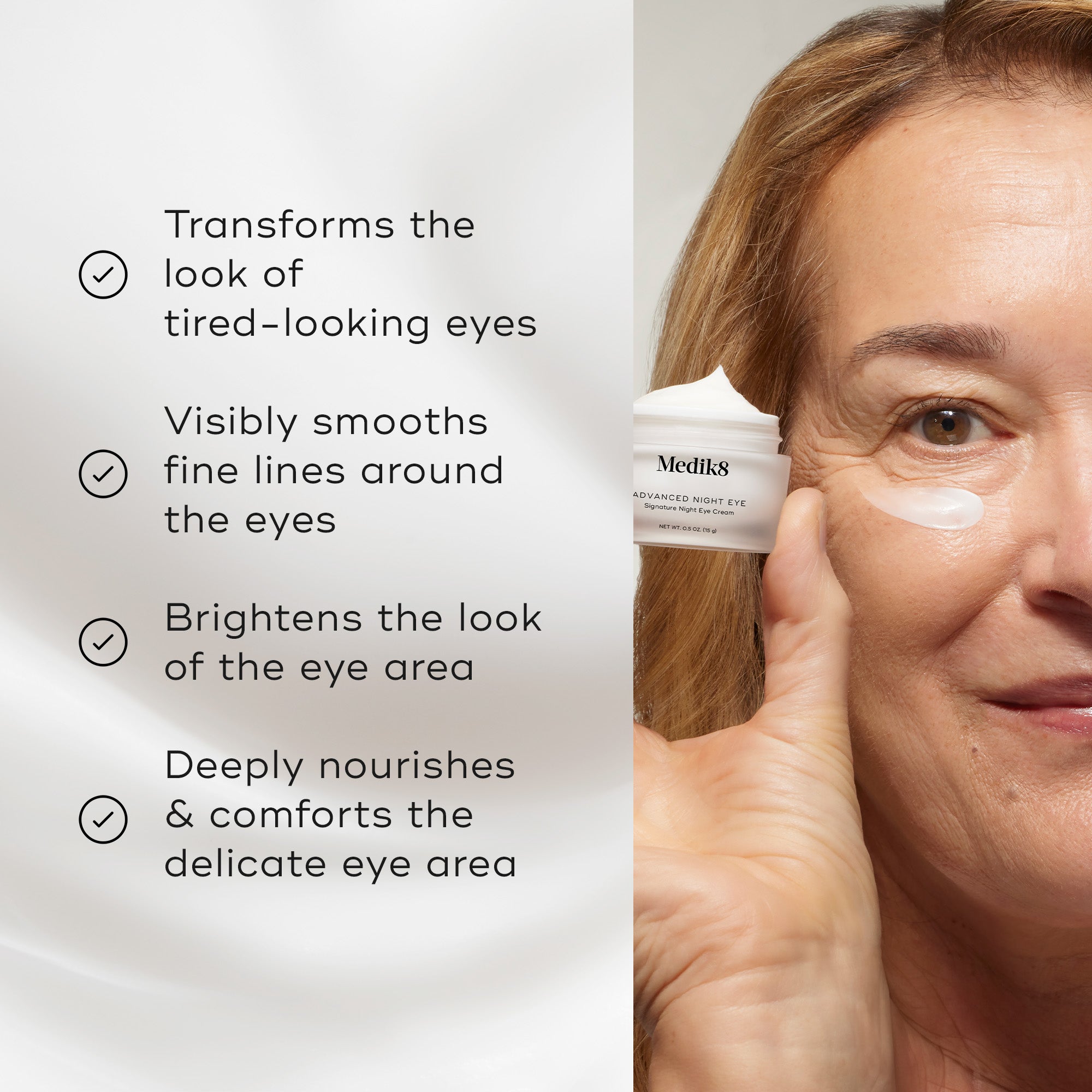 Advanced Night Eye Cream for Dark Circles & Puffiness - Anti-Aging Eye Treatment with Retinol & Hyaluronic Acid - Perfect for Nighttime Skincare Routine & Morning Refresh
