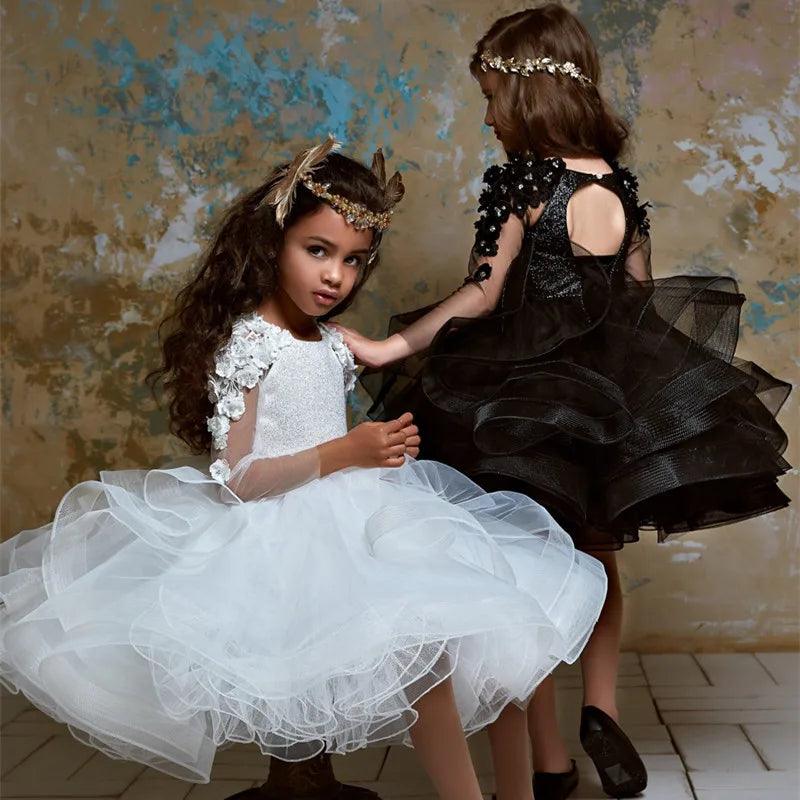 Polka Dot Puffy Pink Flower Girl Dress for Weddings, Birthday Parties & Special Occasions - Elegant Toddler & Kids Formal Wear