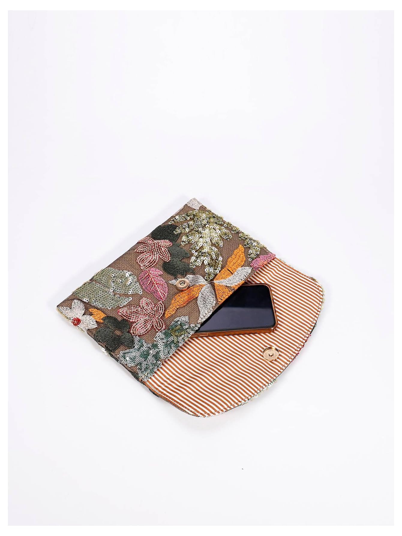 Verdusa Women's Floral Embroidery Sequin Evening Clutch Bag - Elegant Party Purse for Weddings, Prom & Special Occasions | Handmade Beaded Clutch for Formal Events & Night Out
