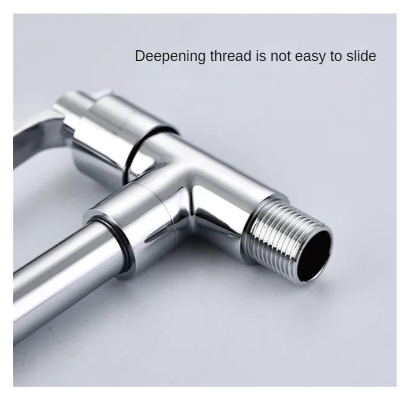 Wall Mounted Kitchen Sink Faucet - Flexible Single Cold Water Tap for Mop Sink - Perfect for Utility Rooms, Laundry Areas & Outdoor Cleaning Stations