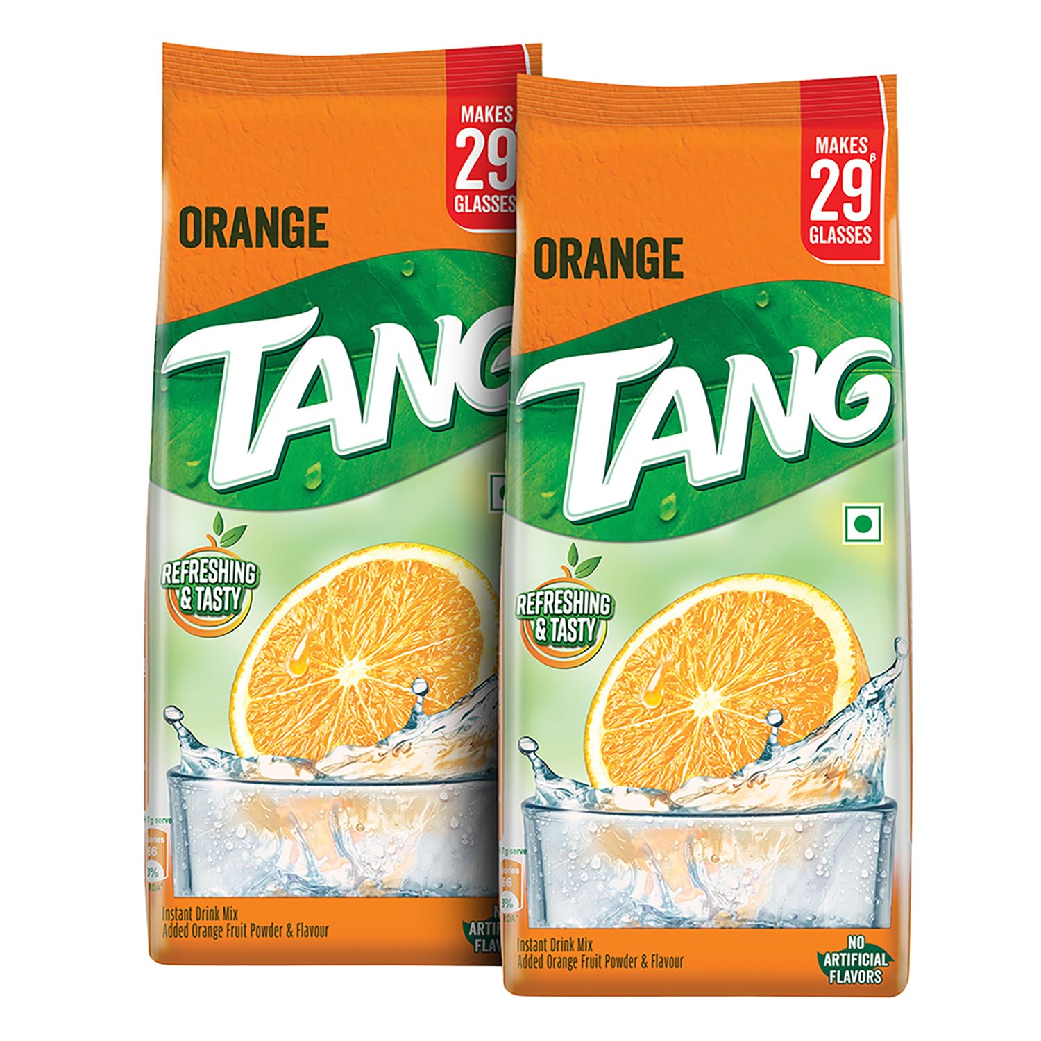 Tang Orange Instant Drink Mix Powder - 500g (Pack of 2) | Refreshing Vitamin C Beverage for Home, Office & Outdoor Activities | Quick & Easy to Prepare