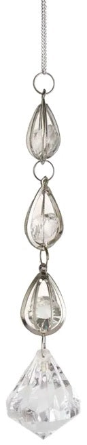 4.8 Inch Clear Acrylic Dangle Ornament - Christmas Tree Decoration, DIY Craft, Party Hanging Decor for Home, Wedding, Holiday, and Festive Celebrations