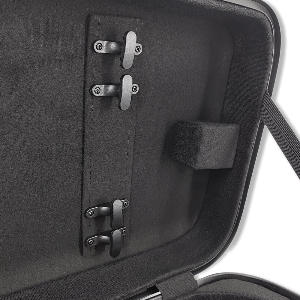 Premium 15-17 Inch Carbon Fiber Viola Case with Adjustable Neck Strap & Sheet Music Pocket - Durable Black Violin Case for Professional Musicians & Students - Perfect for Travel, Performances & Music Lessons