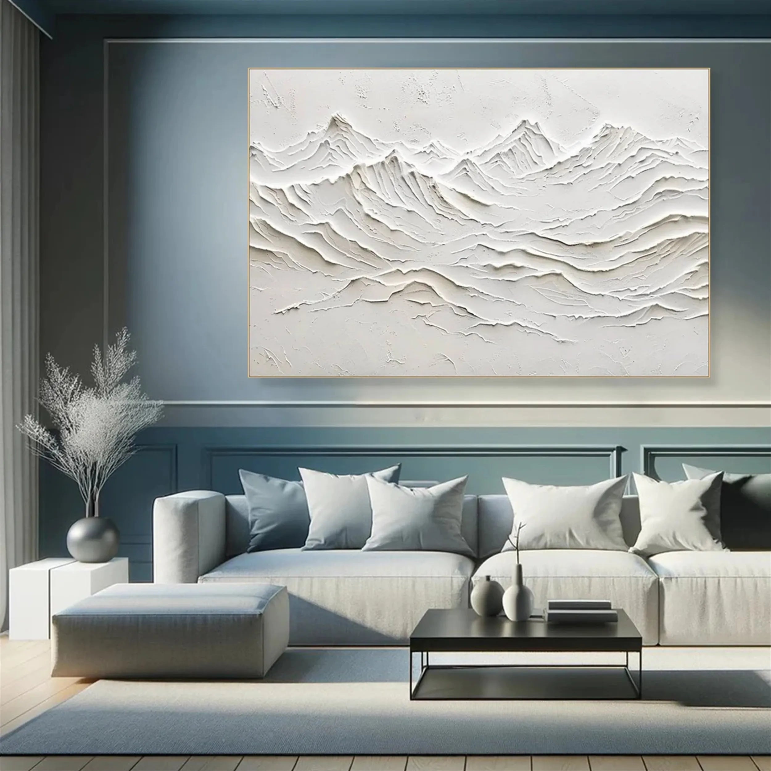 Minimalist Textured Plaster Art Painting - #MM243 - Perfect for Modern Home & Office Wall Decor
