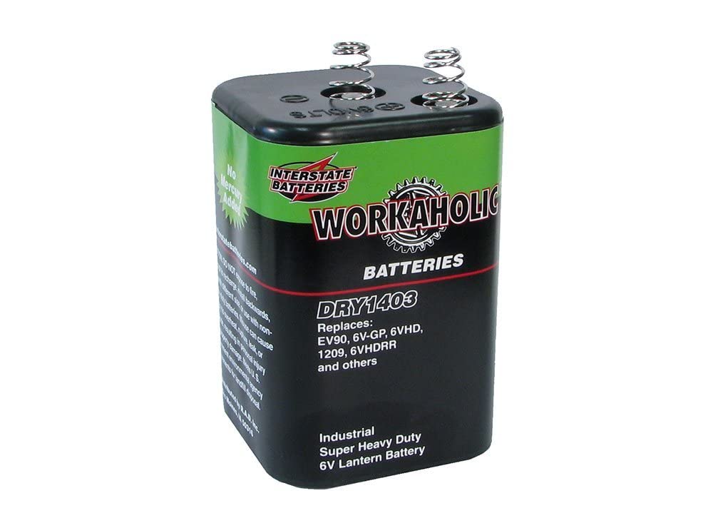 Interstate Batteries 6 Volt HD Lantern Battery (DRY1403) - Long Lasting Power for Camping, Emergency Lights & Outdoor Equipment