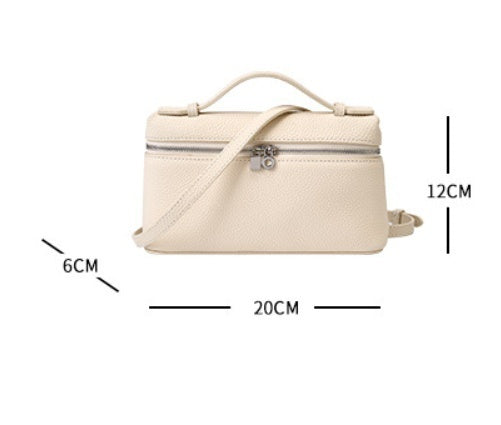 Genuine Leather Messenger Bag - Crossbody Shoulder Bag for Men & Women, Portable Underarm Purse for Work, Travel & Daily Use