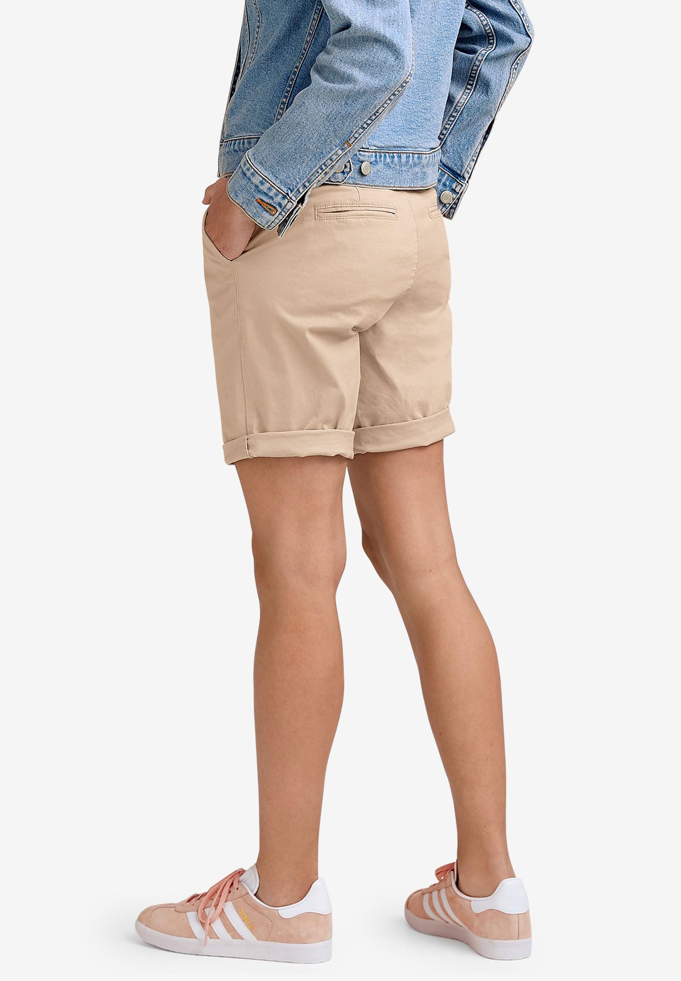 Ellos Women's Plus Size Bermuda Shorts - Comfortable Stretch Denim Shorts for Curvy Women | Perfect for Summer, Beach & Casual Outings