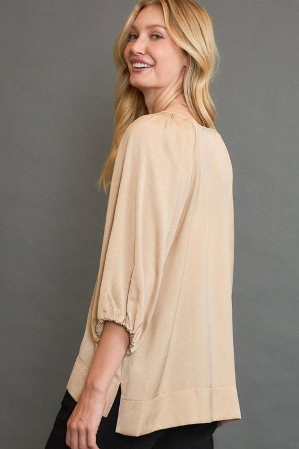 Elegant Full Size Crinkled Satin Resort Top for Women - Perfect for Beach Vacations, Summer Getaways & Poolside Lounging