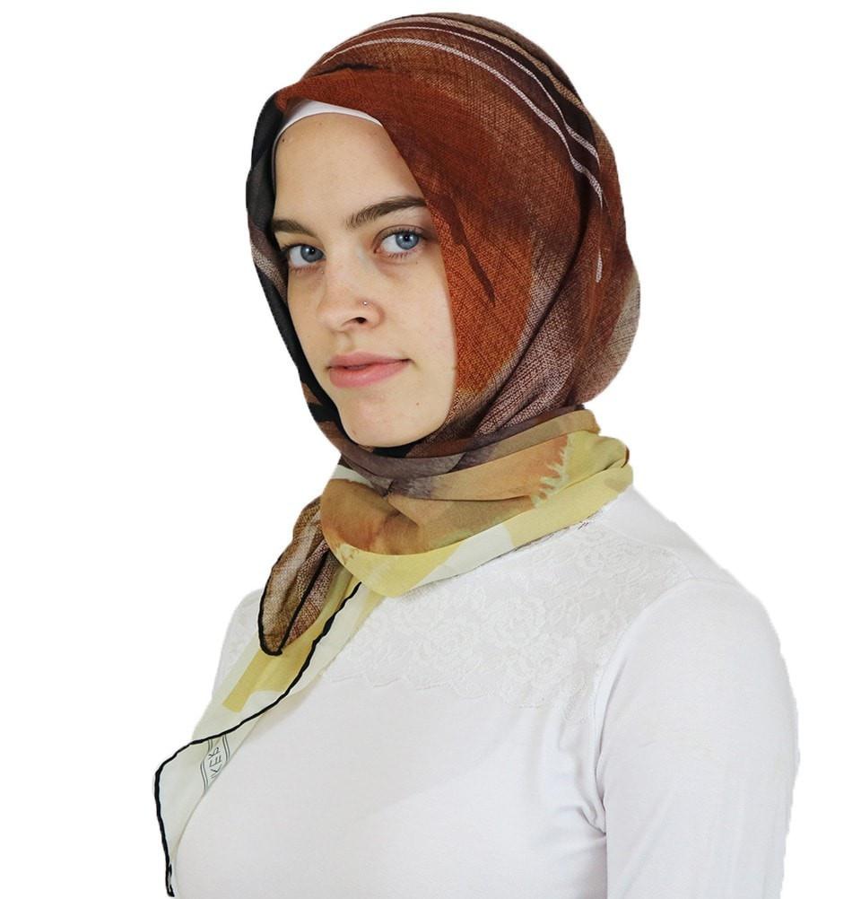 Aker 'Angel' Chiffon Square Hijab Scarf 7234 911 - Lightweight Muslim Headscarf for Women, Breathable Fashion Accessory - Perfect for Daily Wear, Prayer, and Special Occasions