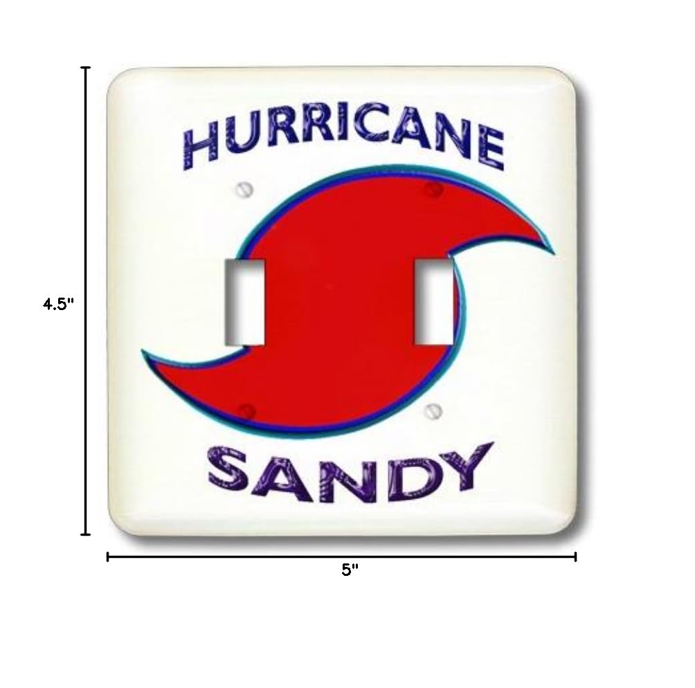 3D Hurricane Sandy Storm Symbol Double Toggle Switch - Heavy Duty Metal Toggle for Marine, RV & Industrial Electrical Panels