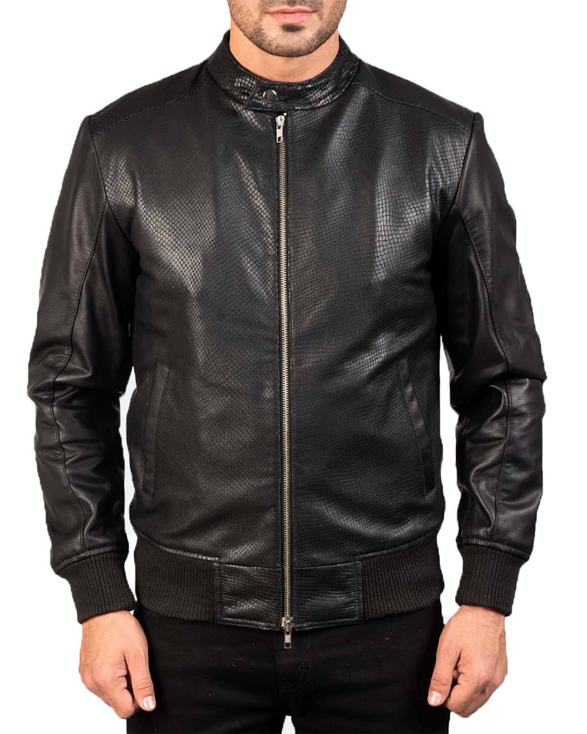 **Avan Genuine Leather Bomber Jacket for Men - Premium Real Leather Jacket with Stylish Design | Perfect for Casual Outfits, Motorcycle Riding & Winter Fashion**