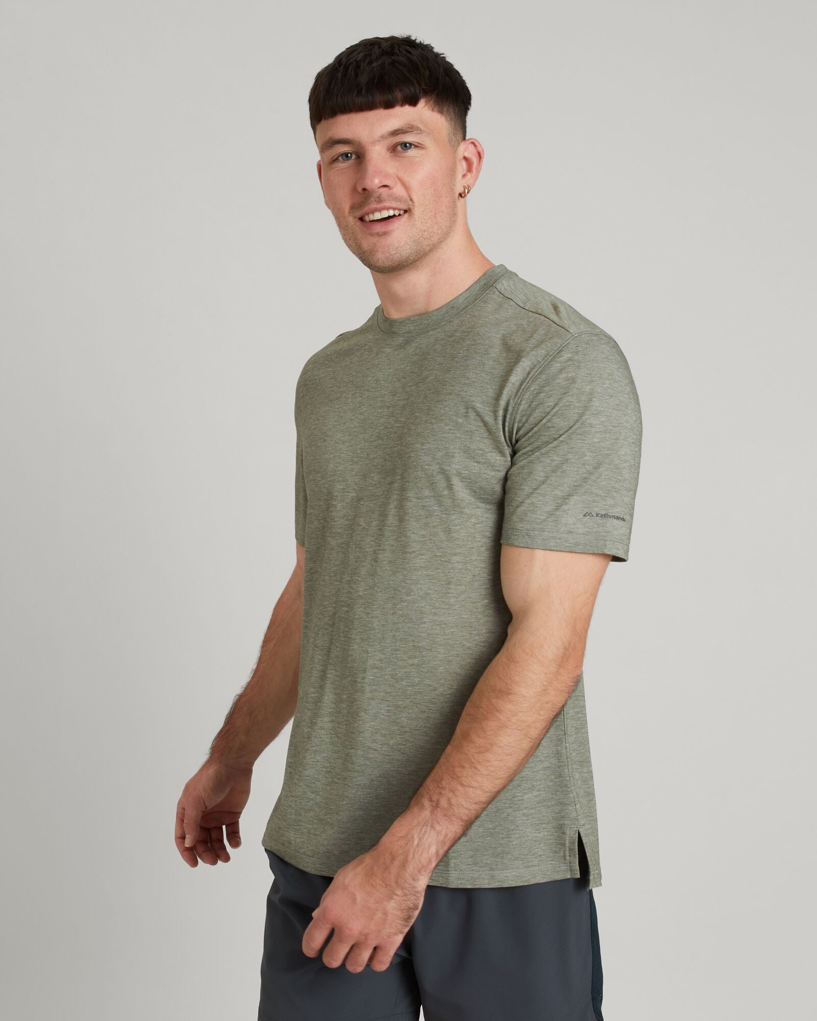 WELL.DER.NESS Men's Short Sleeve T-Shirt - Comfortable Cotton Tee for Casual Wear, Gym & Outdoor Activities | Beech Color