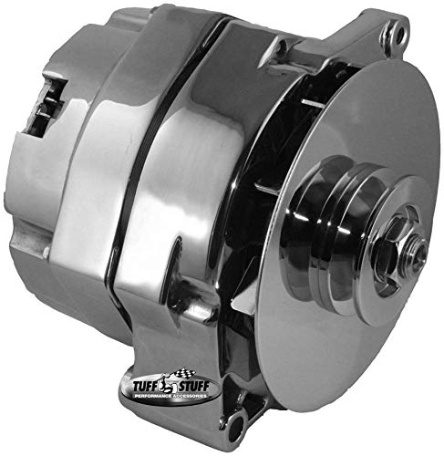 Tuff Stuff 7102NC Chrome 100 Amp Alternator for GM Vehicles - High-Performance Replacement for Chevy, GMC, Cadillac - Ideal for Off-Roading, Towing & Upgraded Electrical Systems