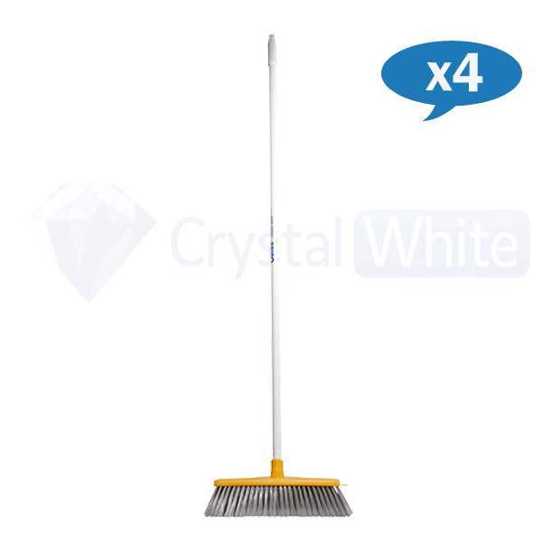 Oates Classic Plus Ultimate Indoor Broom with Handle - Heavy Duty Sweeping Tool for Hardwood Floors & Tile - Perfect for Kitchen, Living Room & Garage Cleaning