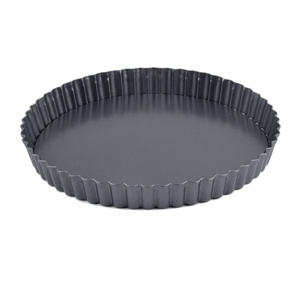 EKDSPW 12-Inch Non-Stick Quiche Pan with Removable Bottom - Round Tart Pie Cake Baking Tin for Professional & Home Bakers | Perfect for Quiches, Tarts, Pies & Cheesecakes | Durable Bakeware for Kitchens (30cm)