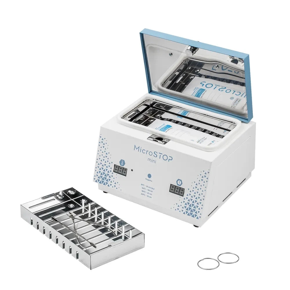 MicroStop Mini Dry Heat Sterilizer - Compact & Efficient for Dental Tools, Tattoo Needles, and Medical Instruments - Perfect for Clinics, Salons, and Home Use