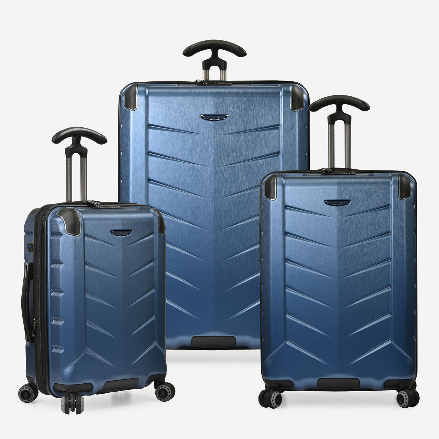 Silverwood II 3-Piece Luggage Set - Lightweight Spinner Suitcase with TSA Lock, Durable Hardshell Carry-On & Check-In Bags for Travel, Business Trips & Vacations