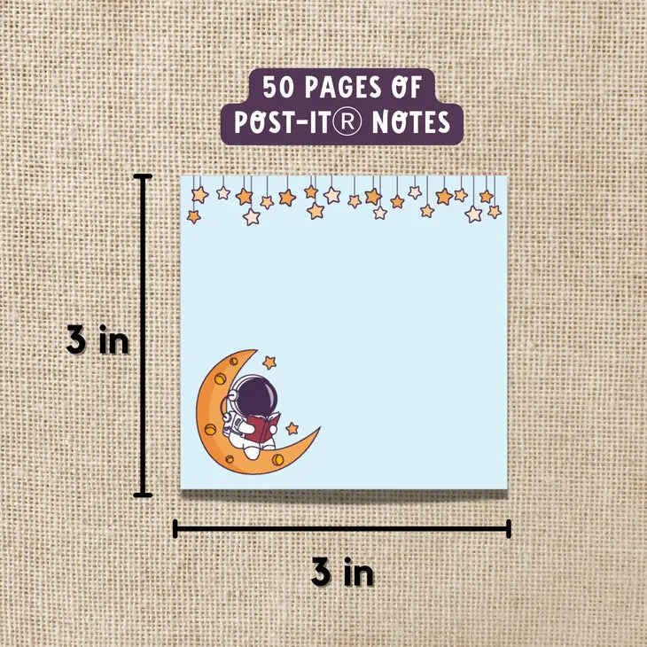 Astronaut Shaped Sticky Notes - Fun & Adhesive Space Themed Memo Pads for Office, School & Home Organization - Perfect for Students, Teachers & Space Enthusiasts