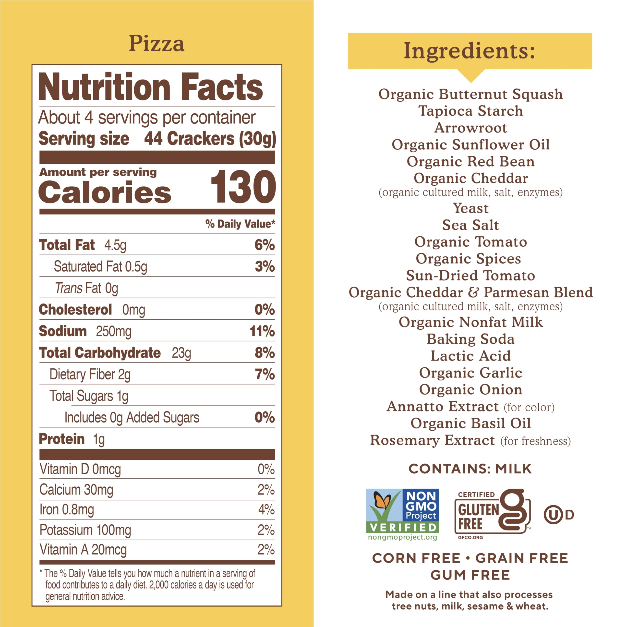 Simple Mills Gluten Free Pizza Baked Snack Crackers - 4oz Pack of 3 | Healthy Crunchy Snacks for Kids Lunch, Movie Night & On-the-Go Snacking