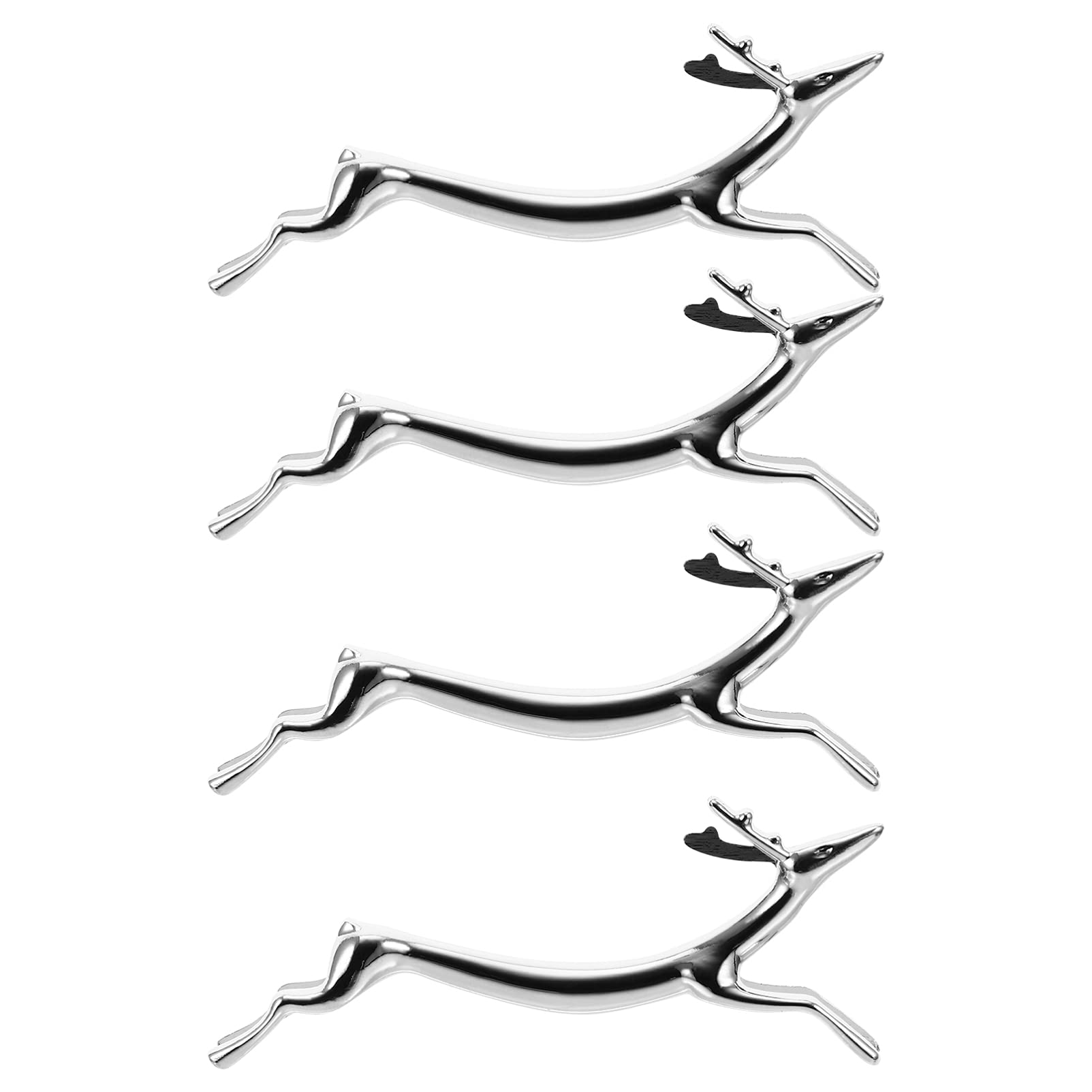 4Pcs Reindeer-Shaped Metal Chopstick & Spoon Holder - Zinc Alloy Decorative Tableware Stand for Forks, Paint Brushes - Elegant Dining & Kitchen Decor Gift for Christmas, Parties, Home Decor