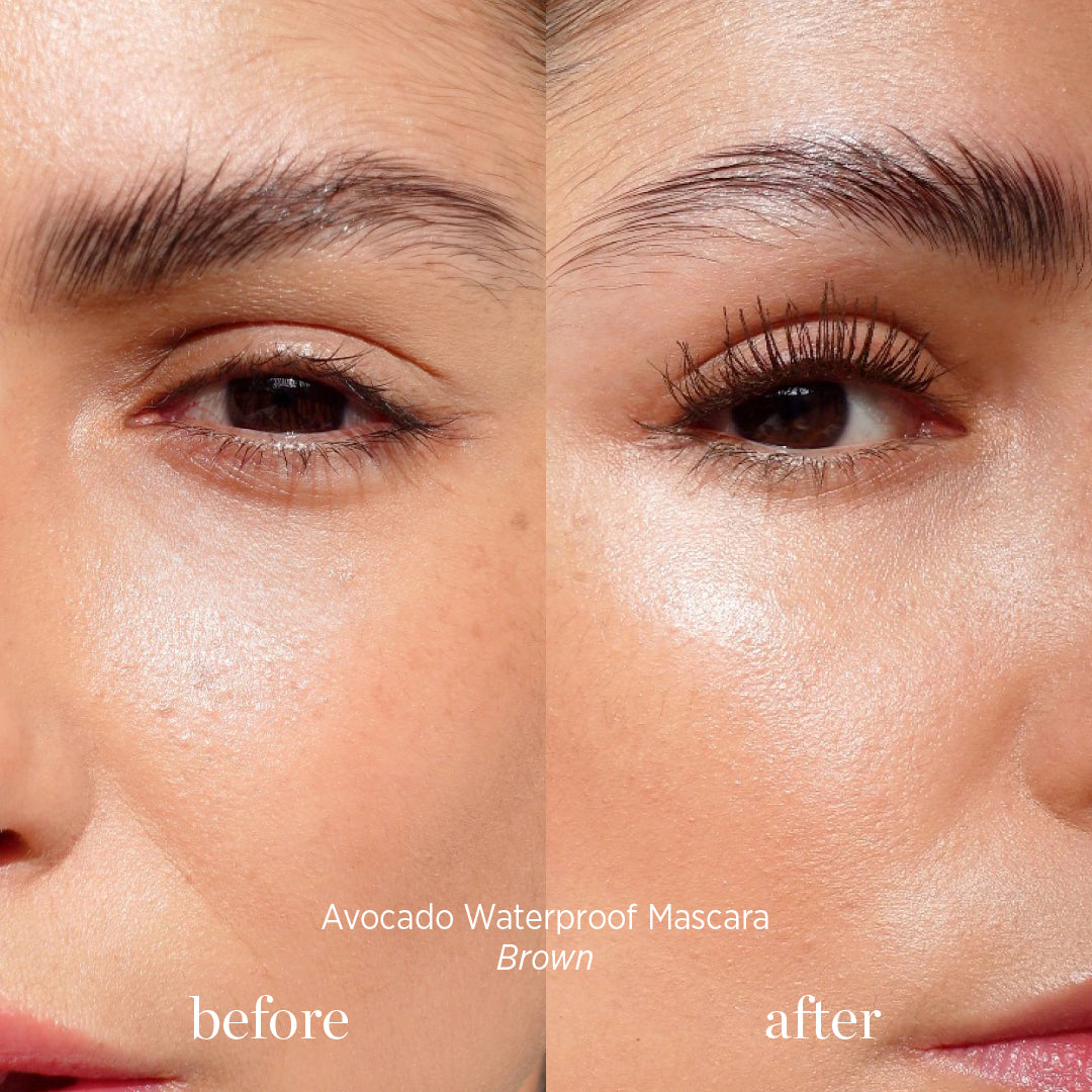 Long-Lasting Waterproof Avocado Mascara - Smudge-Proof & Volumizing for Swimming, Gym & Rainy Days