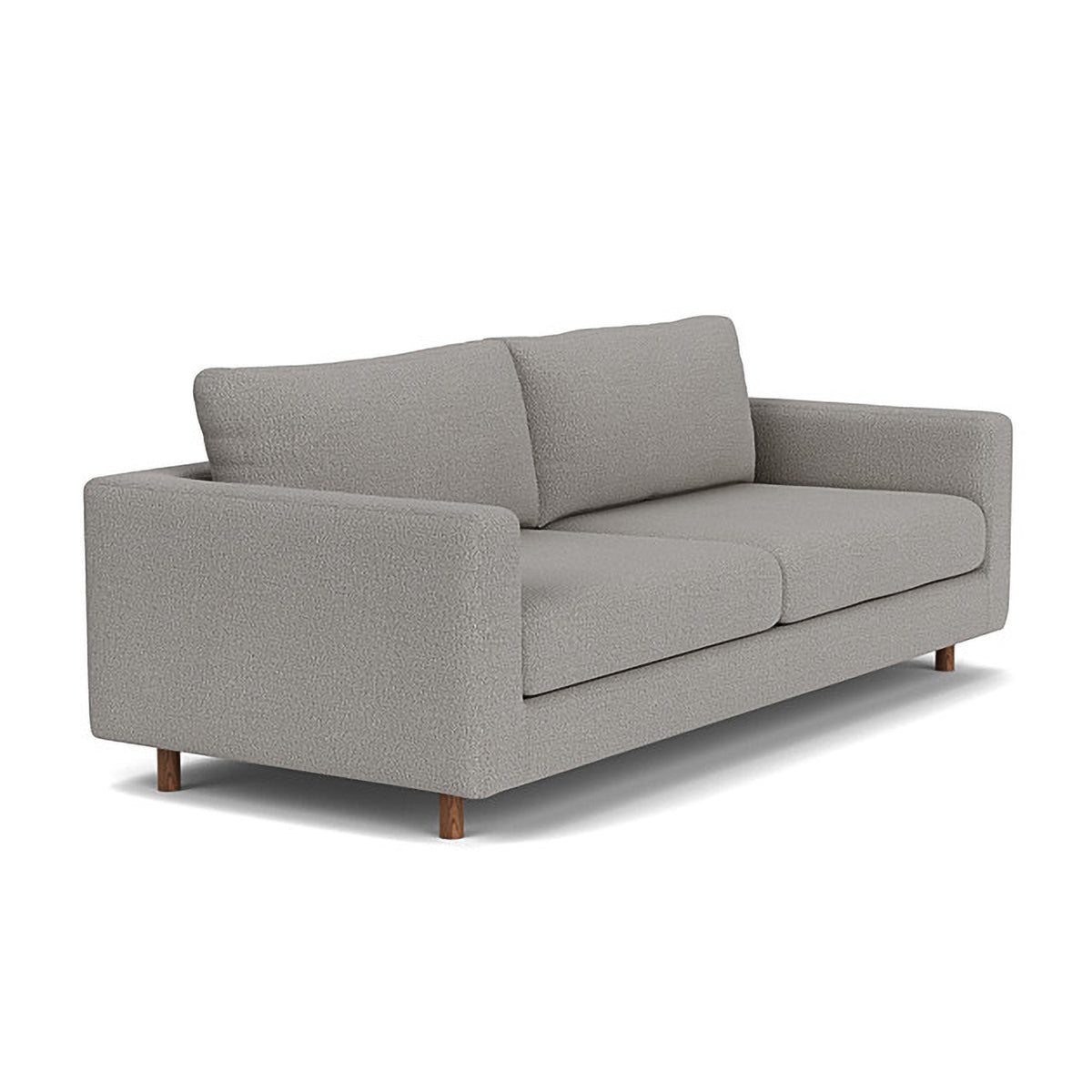 Modern Dylan Boucle 3-Seater Sofa - Soft Chenille Fabric Upholstered Couch for Living Room, Lounge & Office - Comfortable Mid-Century Design with Sturdy Wooden Legs