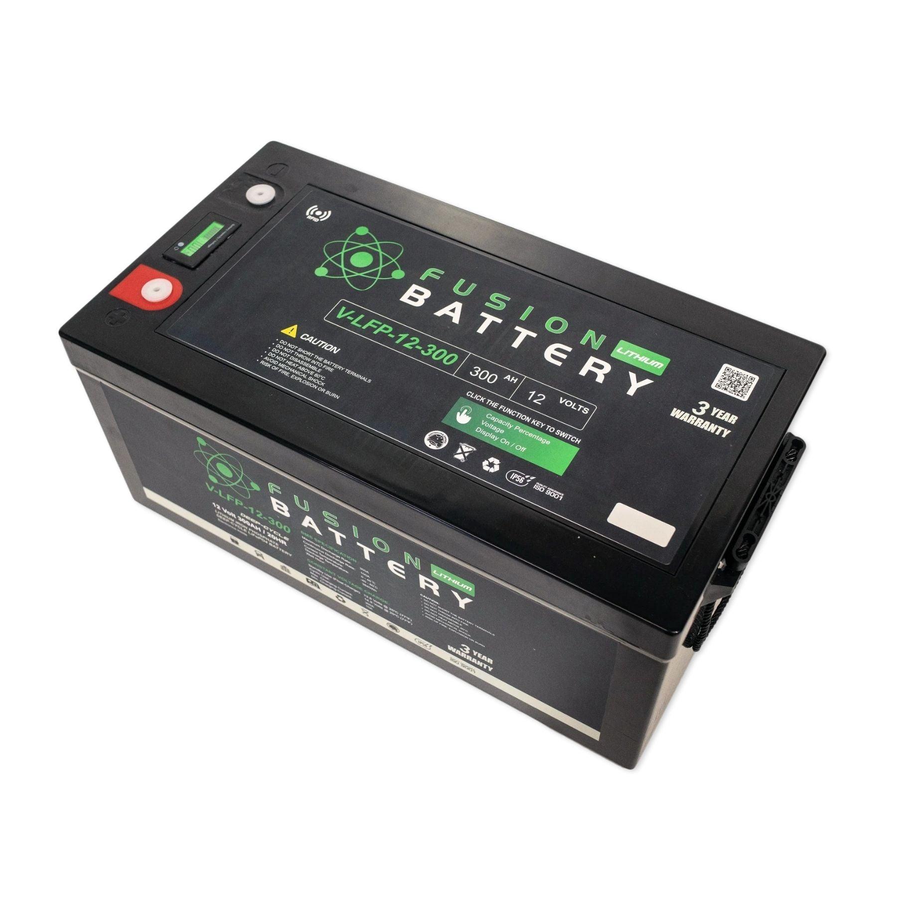 12V Fusion Lithium LiFePO4 Deep Cycle Battery - Perfect for RVs, Solar Power Systems, Marine & Off-Grid Applications
