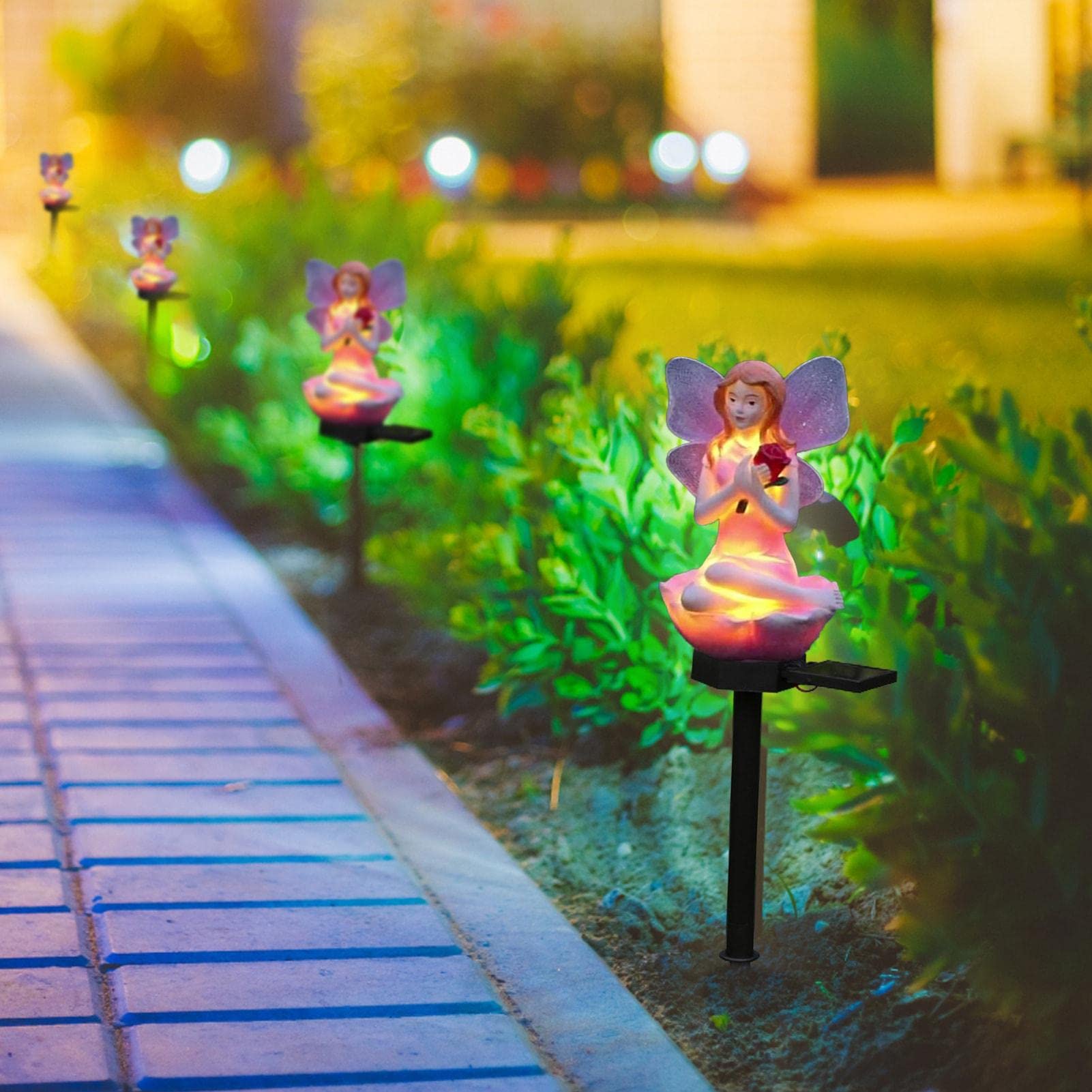 Solar Powered Fairy Lights for Outdoor Garden - Waterproof Landscape Stake Lights for Patio, Yard, Pathway & Courtyard Decoration | Perfect for Weddings, Parties & Evening Ambience