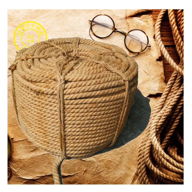 Natural Jute Rope 40mm - Thick Hemp Twisted Cord for Decking, Gardening, Camping & Home Decor - Durable Bundling Rope (26mm x 25m) - Perfect for DIY Projects, Plant Support & Outdoor Activities