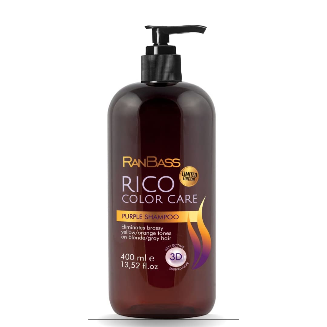 Rico Color Care Purple Shampoo for Blonde Hair - Toning Shampoo to Neutralize Brassy & Yellow Tones | Sulfate-Free Hair Toner for Color-Treated & Bleached Hair | Perfect for Salon & Home Use