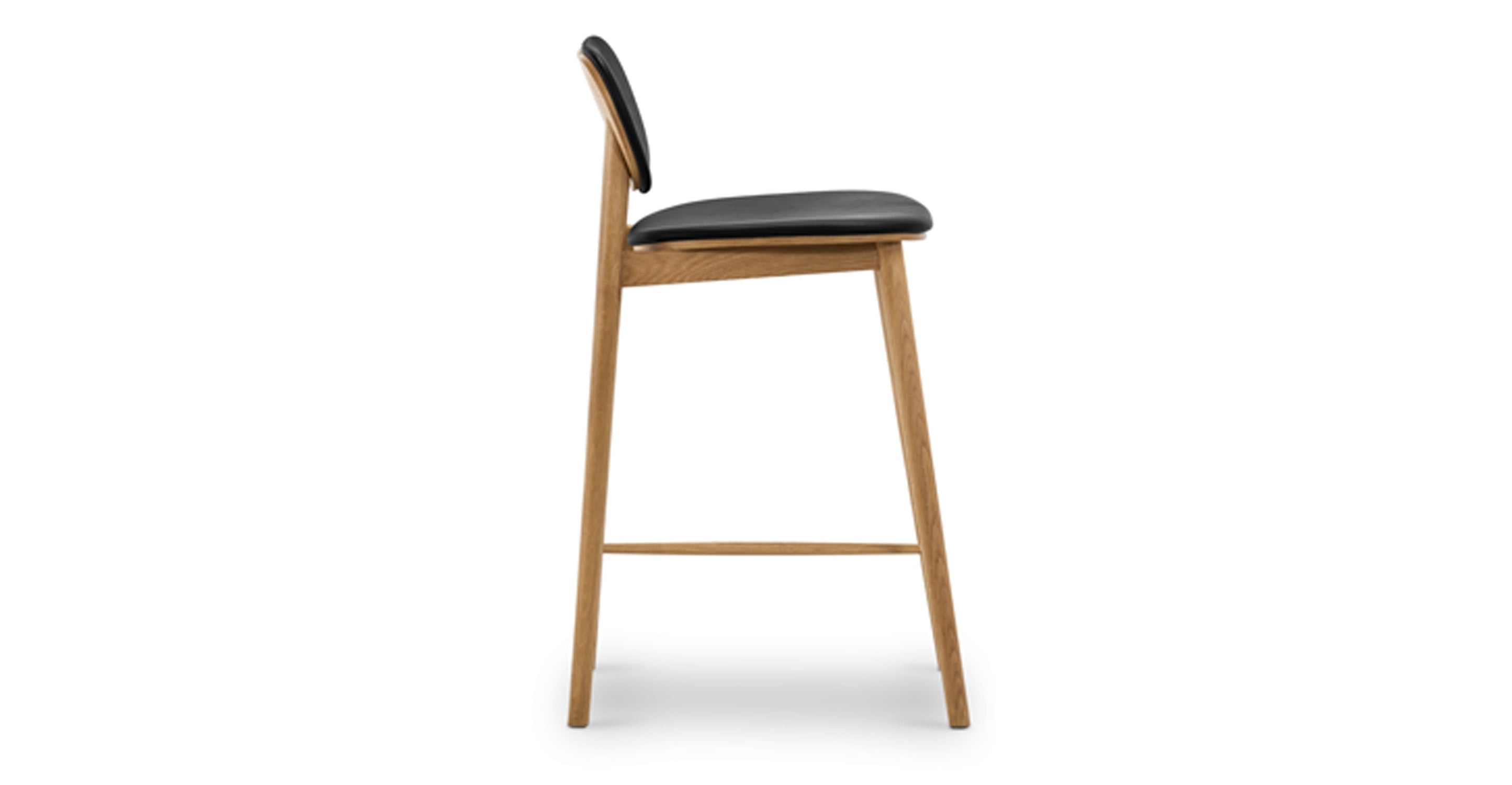 Bonato Leather Counter Stool - Modern Bar Stool with Cushioned Seat, Adjustable Height for Kitchen Island, Breakfast Bar & Home Decor