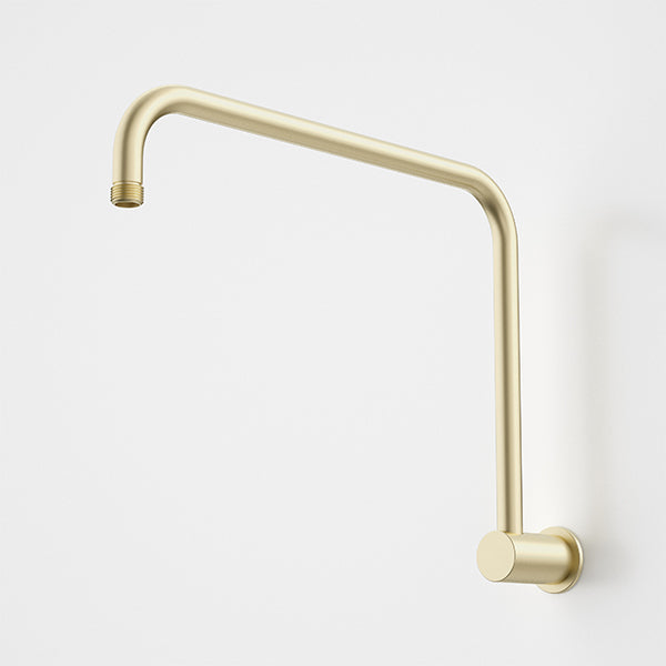 Caroma Urbane II Upswept Shower Arm in Brushed Brass - Modern Bathroom Upgrade for Luxurious Rainfall Shower Experience