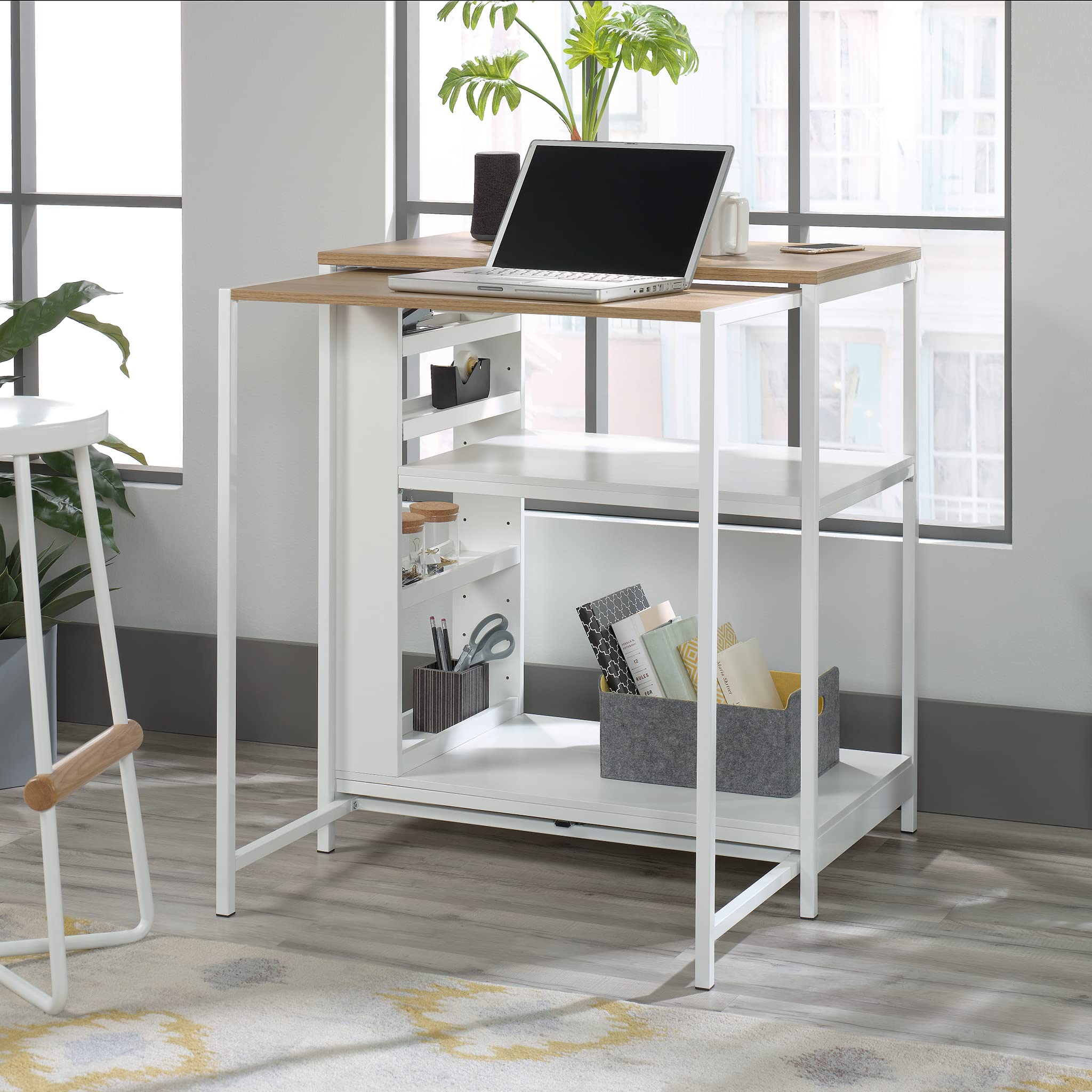 Sauder White Kitchen Island with Storage, 31.5