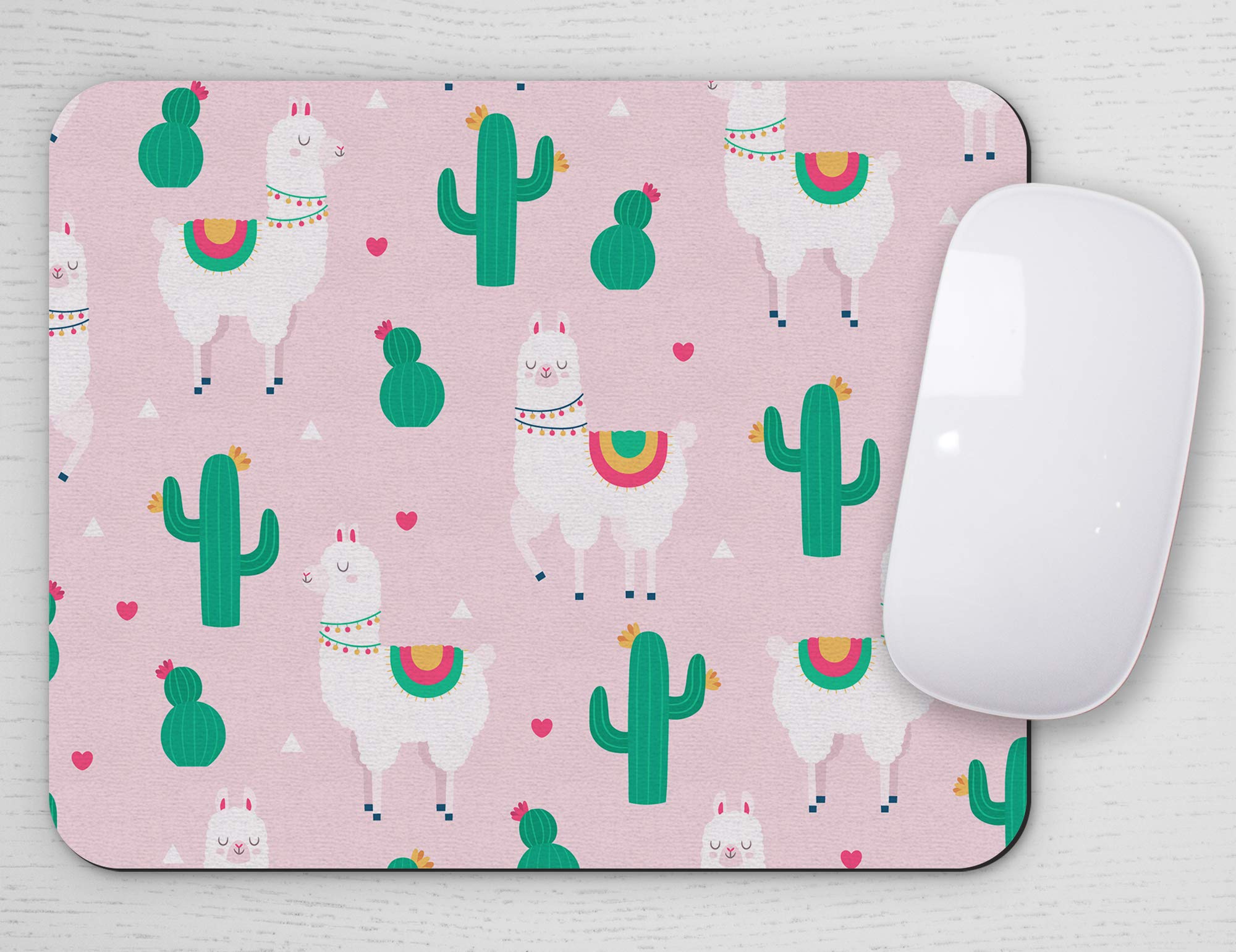 Cute Llamas Mouse Pad for Kids - Non-Slip Desk Accessories for Children's Study Room, Office & Gaming - Rectangle Mousepad for Boys and Girls - Perfect for School, Work & Home Decor
