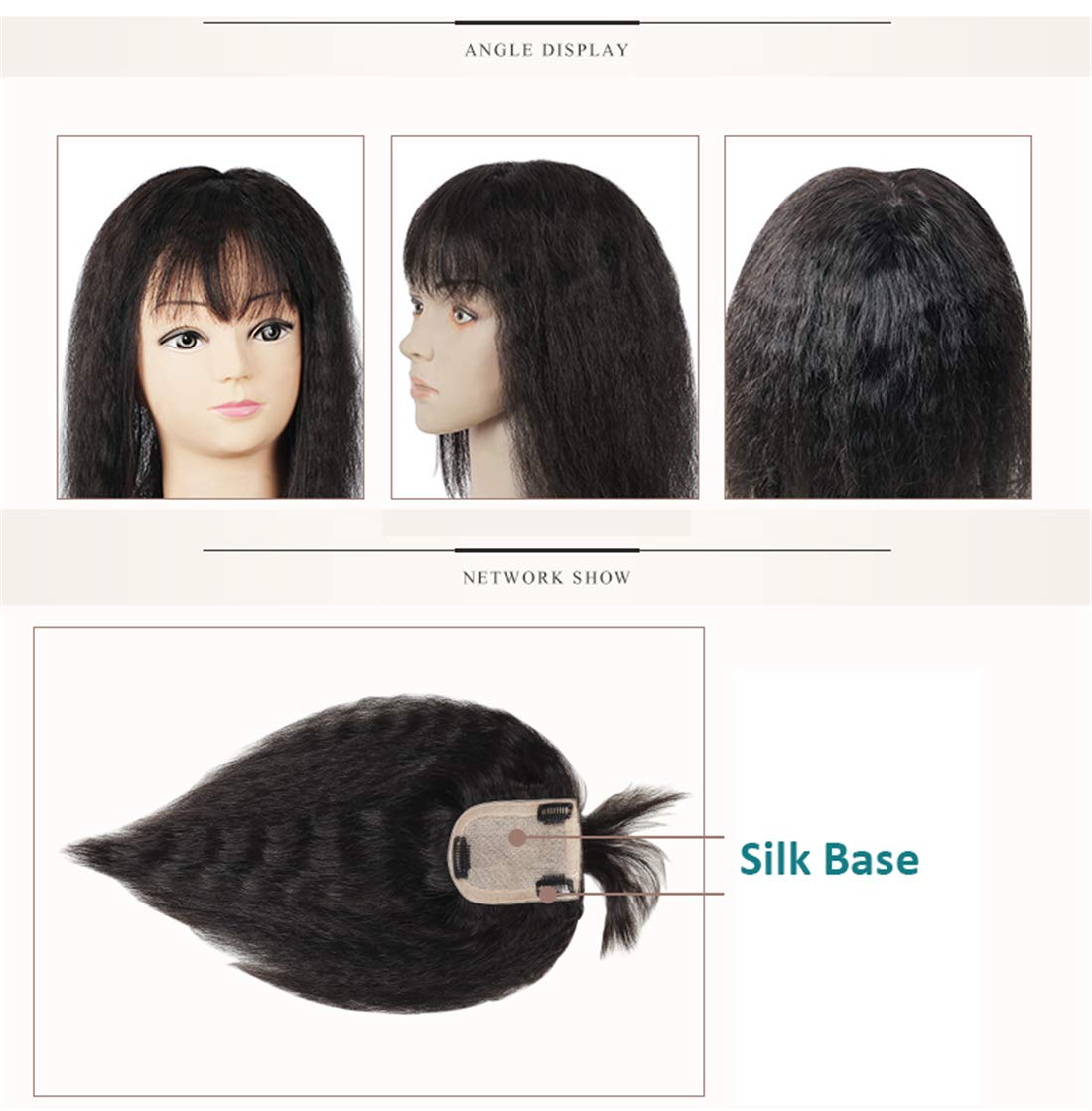 100% Real Human Hair Topper for Women - 10