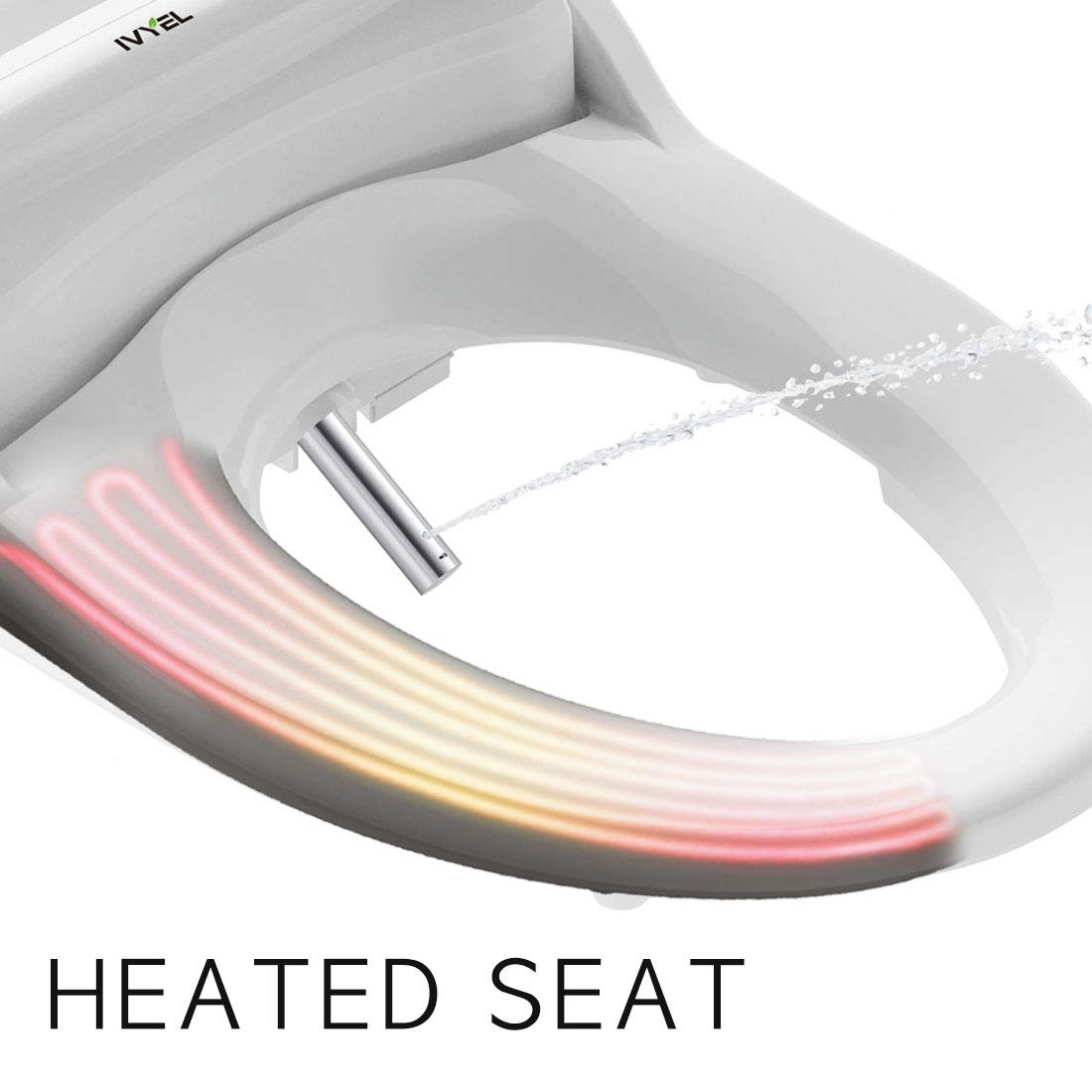 Premium GL-3 Smart Electric Bidet Toilet Seat - Elongated Toilet Compatible with Stainless Steel Self-Cleaning Nozzle, Warm Water, Heated Seat, Air Dryer & Intensive Wash - Perfect for Modern Bathrooms & Luxury Home Upgrades