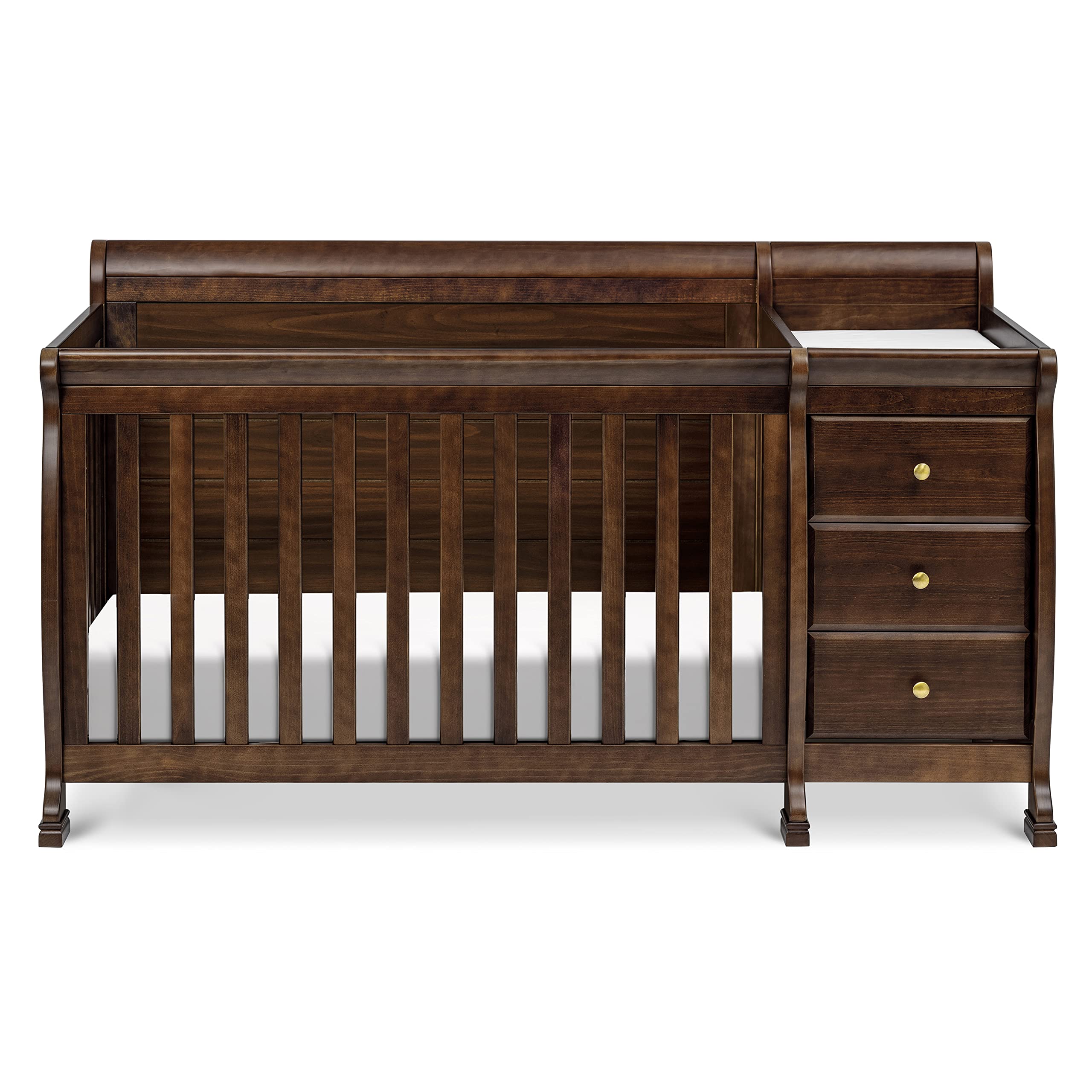DaVinci Kalani 4-in-1 Convertible Baby Crib with Changing Table - GREENGUARD Gold Certified - Converts to Toddler Bed, Daybed & Full-Size Bed - 4 Adjustable Mattress Heights - White - Perfect for Nursery, Bedroom & Guest Room