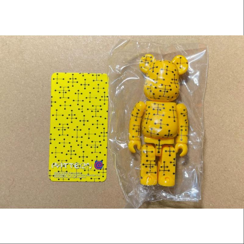 Bearbrick Series 9 Eames Acupuncture Yellow 100% Collectible Art Toy - Perfect for Home Display, Office Decor & Anime Collections