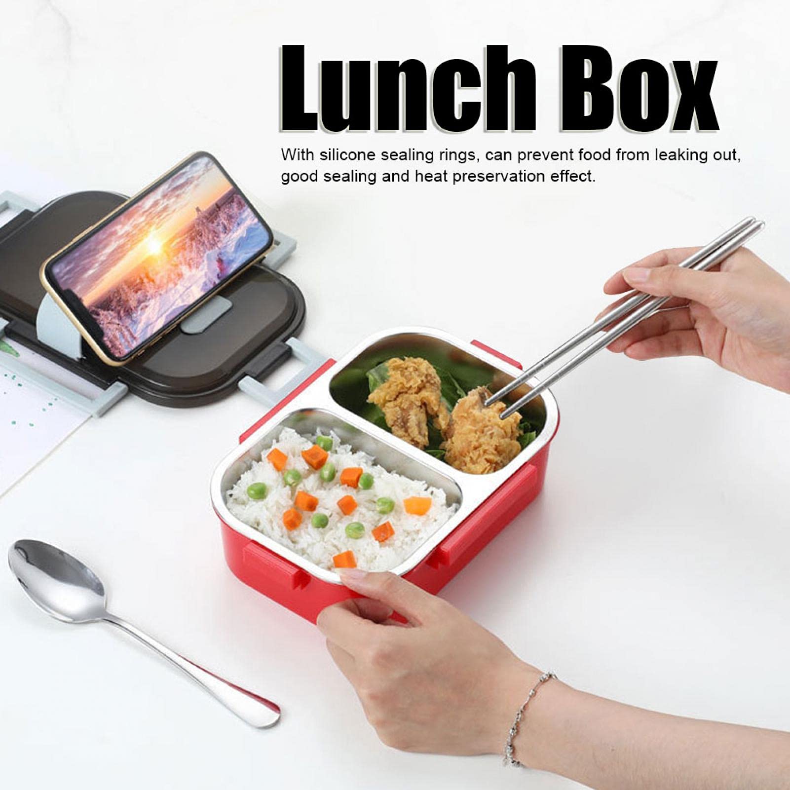 Haofy 700ml Stainless Steel Food Storage Container - Portable Bento Lunch Box for Office, Camping, Picnic & Outdoor Activities | 304 Grade Leakproof Compartment Meal Prep Box