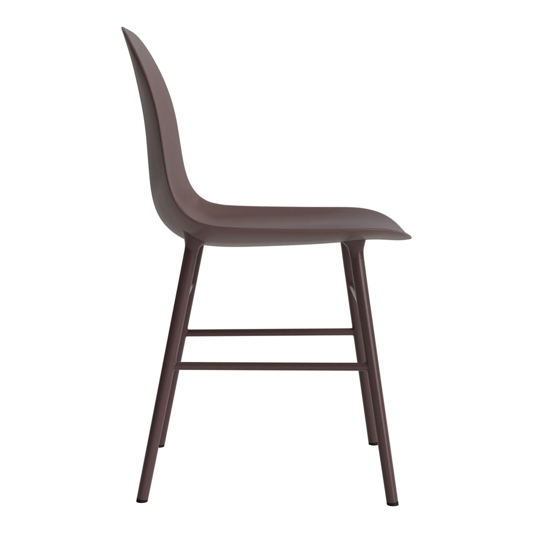 Modern Form Chair with Sturdy Metal Legs - Ergonomic Design for Home, Office & Dining Room Comfort